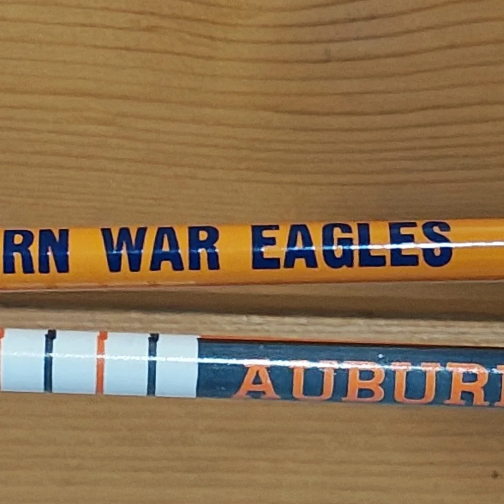 Vintage 1980s 80s Auburn University Tigers War Eagles Pencil Set of 5